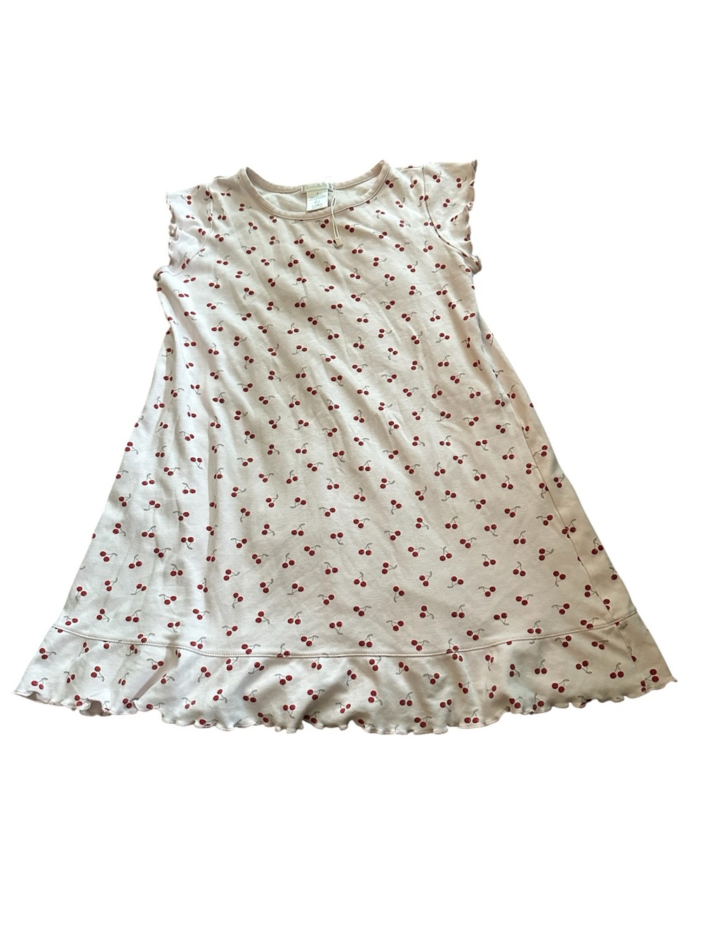 Lydababy Kids Cherry Print Ruffle-Hem Nightgown Size 7